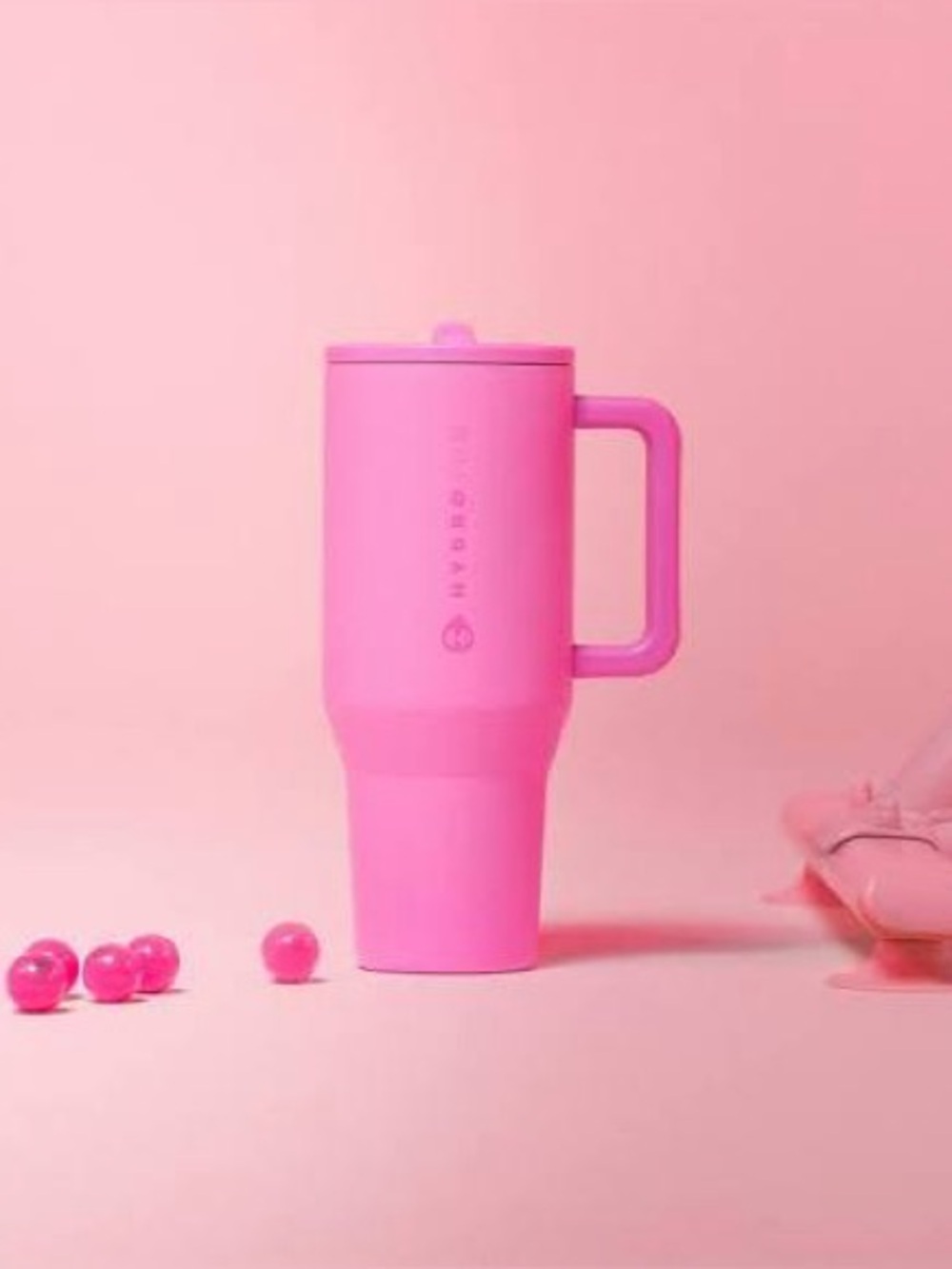 HYDROJUG Bubblegum Pink 40oz Travel Mug with Handle